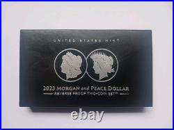 2023-S Reverse Proof $1 Morgan and Peace Silver Dollar 2pc Set Box, OGP & COA 2023-S Reverse Proof $1 Morgan and Peace Silver Dollar 2pc Set Box, OGP & COA