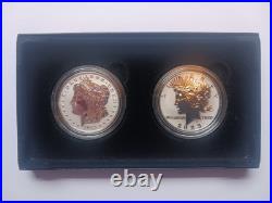 2023-S Reverse Proof $1 Morgan and Peace Silver Dollar 2pc Set Box, OGP & COA 2023-S Reverse Proof $1 Morgan and Peace Silver Dollar 2pc Set Box, OGP & COA