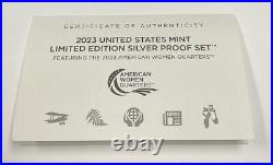 2023-S Silver Proof Set US Mint Limited Edition American Women Quarters