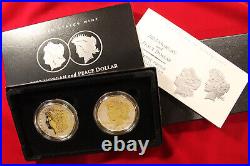 2023 U. S. Mint Two Coin Set- REVERSE PROOF Morgan and Peace Silver Dollars-23XS