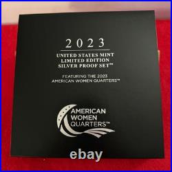 2023 US Mint LTD. Edition Silver Proof Set American Women Quarters E. Roosevelt