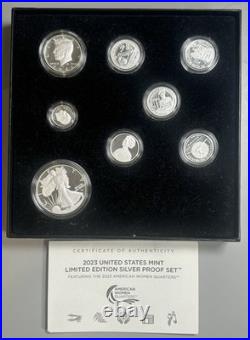 2023 Us Mint Limited Edition Silver Proof Set With Women Quarters Ogp
