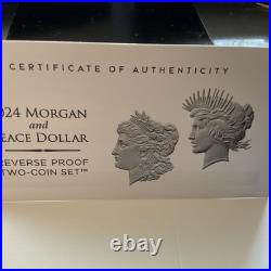 2024 Morgan and Peace Dollar-Reverse Proof Two-coin Set Minted In San Francisco