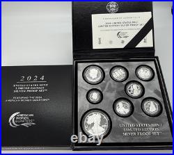 2024 S Proof Silver Eagle Limited Edition Proof Set 24rc In Ogp