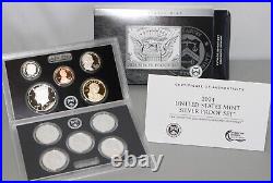 2024 S US Mint ANNUAL 10 Coin SILVER Proof Set with Box, COA + Eagle Staff $1