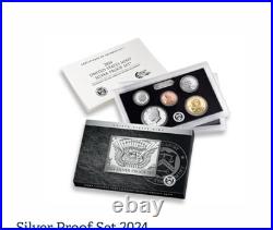 2024S US MINT SILVER PROOF SET 10 COINS BOX/COA-Lowest Mintage! Sold Out At Mint