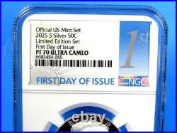 2025 S, Kennedy Half from the Limited Edition Silver Proof Set NGC Pf 70 UC FDOI