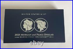 2025-S Morgan & Peace $1 Silver Reverse Proof 2 Coin Set with OGP & COA