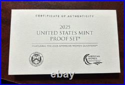 2025 S Proof Set Original Box & COA 10 Coins CN Clad