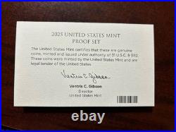 2025 S Proof Set Original Box & COA 10 Coins CN Clad
