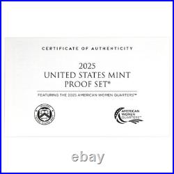 2025 S Proof Set Original Box & COA 10 Coins CN Clad