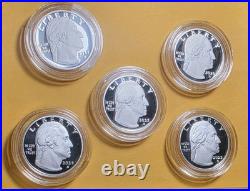 2025 S Silver 99.9 Pure Quarter Proof Set IN Capsules %