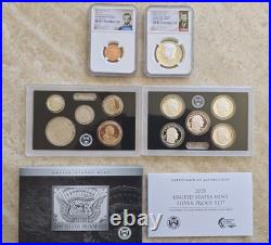 2025 S Silver Proof Set NGC PF 70 Lincoln Cent + Kennedy Half OGP 25RH