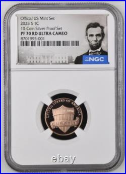 2025 S Silver Proof Set NGC PF 70 Lincoln Cent + Kennedy Half OGP 25RH