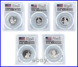 2025 S Silver Quarter 5 Coin Set PCGS PR70 DCAM Made In USA Holder