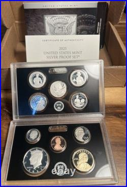 2025 S US Mint ANNUAL 10 Coin SILVER Proof Set with Box, COA 2025 S US Mint ANNUAL 10 Coin SILVER Proof Set with Box, COA