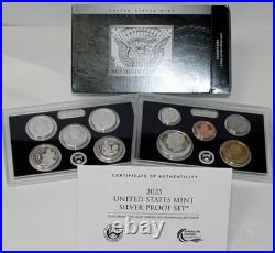 2025 S US Mint ANNUAL 10 Coin SILVER Proof Set with Box, COA + Eagle Staff $1 2025 S US Mint ANNUAL 10 Coin SILVER Proof Set with Box, COA + Eagle Staff $1