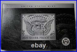 2025 S US Mint ANNUAL 10 Coin SILVER Proof Set with Box, COA + Eagle Staff $1 2025 S US Mint ANNUAL 10 Coin SILVER Proof Set with Box, COA + Eagle Staff $1