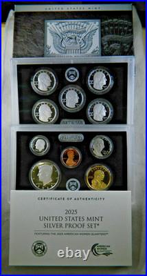 2025 S US Mint Silver Proof Set 10 Coins with Box & COA 25RH 2025 S US Mint Silver Proof Set 10 Coins with Box & COA 25RH