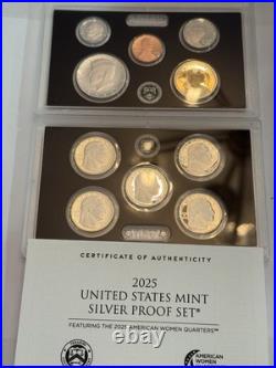 2025 S. United States Mint Silver Proof Set With Ogp+coa 10-proof Coins