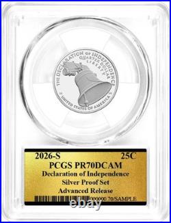 2026 S Silver Proof 10-Coin Set PCGS PR70 DCAM Advanced Release America 250 Gold