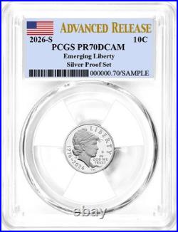 2026 S Silver Proof 10-Coin Set PCGS PR70 DCAM Advanced Release Flag Label