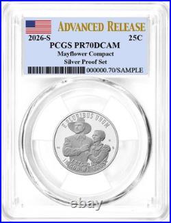 2026 S Silver Proof 10-Coin Set PCGS PR70 DCAM Advanced Release Flag Label