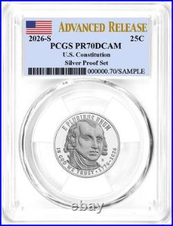 2026 S Silver Proof 10-Coin Set PCGS PR70 DCAM Advanced Release Flag Label