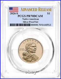 2026 S Silver Proof 10-Coin Set PCGS PR70 DCAM Advanced Release Flag Label