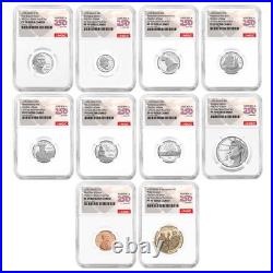 2026-S U. S. Silver Proof 10pc Set NGC PF70UC FDI American 250th Anniversary