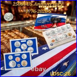2026-S US Mint Proof Set 10 Coins 250th Anniversary Semiquincentennial 26RG
