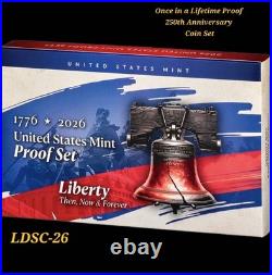 2026-S US Mint Proof Set 10 Coins 250th Anniversary Semiquincentennial 26RG