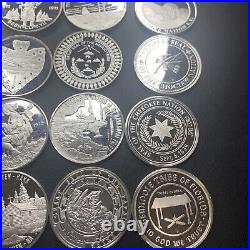 20X Limited Edition Sovereign Nation Proof. 999 Silver Coin Set Franklin Mint