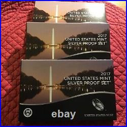 3, 2017 Silver Proof Set U. S. Mint Original Government Packaging OGP COA