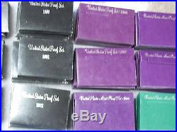 31 CLAD PROOF SETS-FROM 1968 TO 1998 IN MINT PACKAGE With FREE SHIPPING