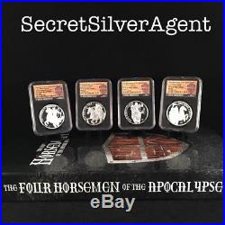 4 Horsemen of The Apocalypse PF70 Ultra Cameo 4 Pc Set with Box BU Condition