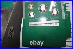 4 pack UNITED STATED MINT SILVER PROOF SETS 1995 (2) 1996 (1) 1997 (1)