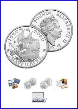 400th Anniversary of the Mayflower Voyage Silver Proof Coin and Medal Set