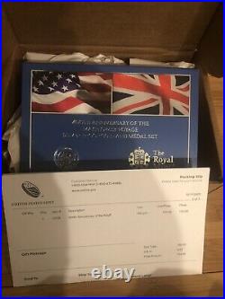 400th Anniversary of the Mayflower Voyage Silver Proof Coin and Medal Set 20XB