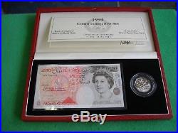 £50 POUND NOTE 50p silver proof 1994 commem. Set G. E. A. KENTFIELD A01 002599