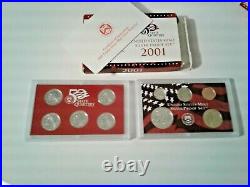 7 2001S 2007S United States Mint Silver Proof Set