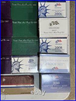 78 US Proof Sets 1968-2010 Bulk Lot Complete Original Mint Packaging Collection