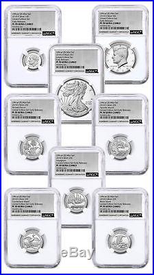 8-Coin 2018-S Limited Silver Proof Set NGC PF70 UC ER Silver Fl PRESALE SKU55460