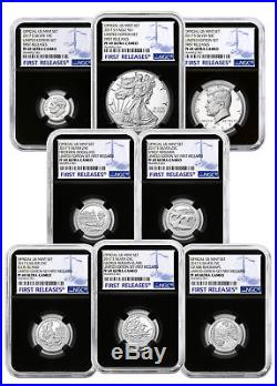 8-Coin Set 2017-S Limited Edition Proof Silver St NGC PF69 UC FR Black SKU50328