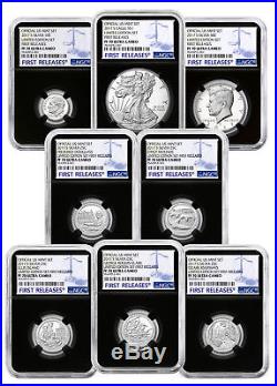 8-Coin Set 2017-S US Limited Ed PF Silver Set NGC PF70 UC FR Black Core SKU50180