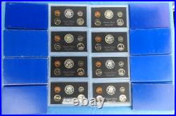 8 U. S. Mint Proof Sets, 40% Silver Kennedy Half Dollars, 1968, 1969 & 1970