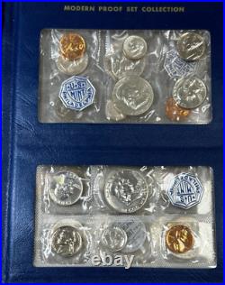 8 US 90% Silver Coins Proof Sets 1956 1963 in Original Plastic Whitman Holder