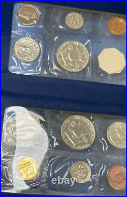 8 US 90% Silver Coins Proof Sets 1956 1963 in Original Plastic Whitman Holder