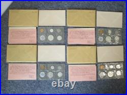 90% SILVER US MINT PROOF SET(4) 1962 5 COIN CELLO FLAT PACK withORIG ENVELOPE/CARD