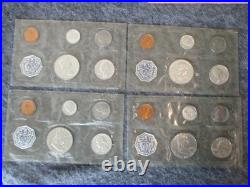 90% SILVER US MINT PROOF SET(4) 1962 5 COIN CELLO FLAT PACK withORIG ENVELOPE/CARD